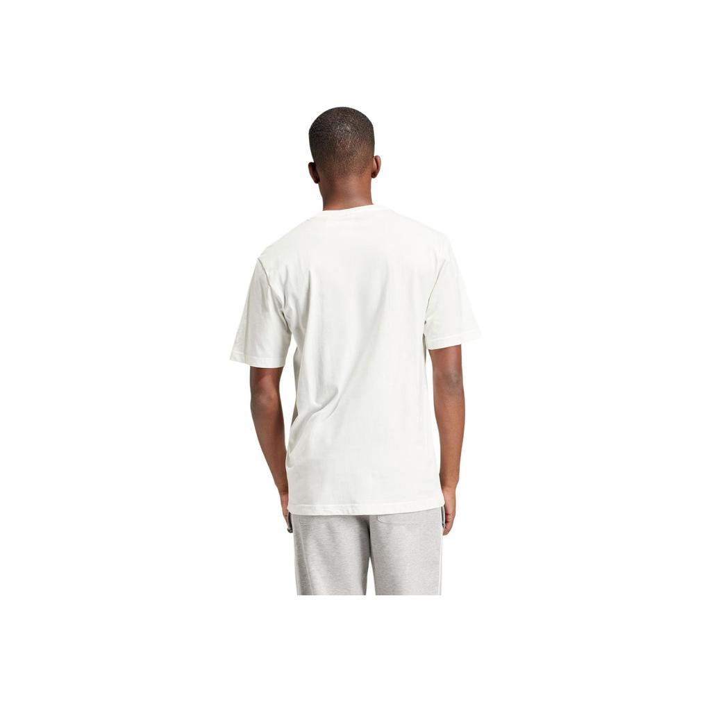 Adidas Originals Logo Print Casual Outdoor Sports Crew Neck Pullover Short Sleeve T-Shirt Men Tops White IS2911