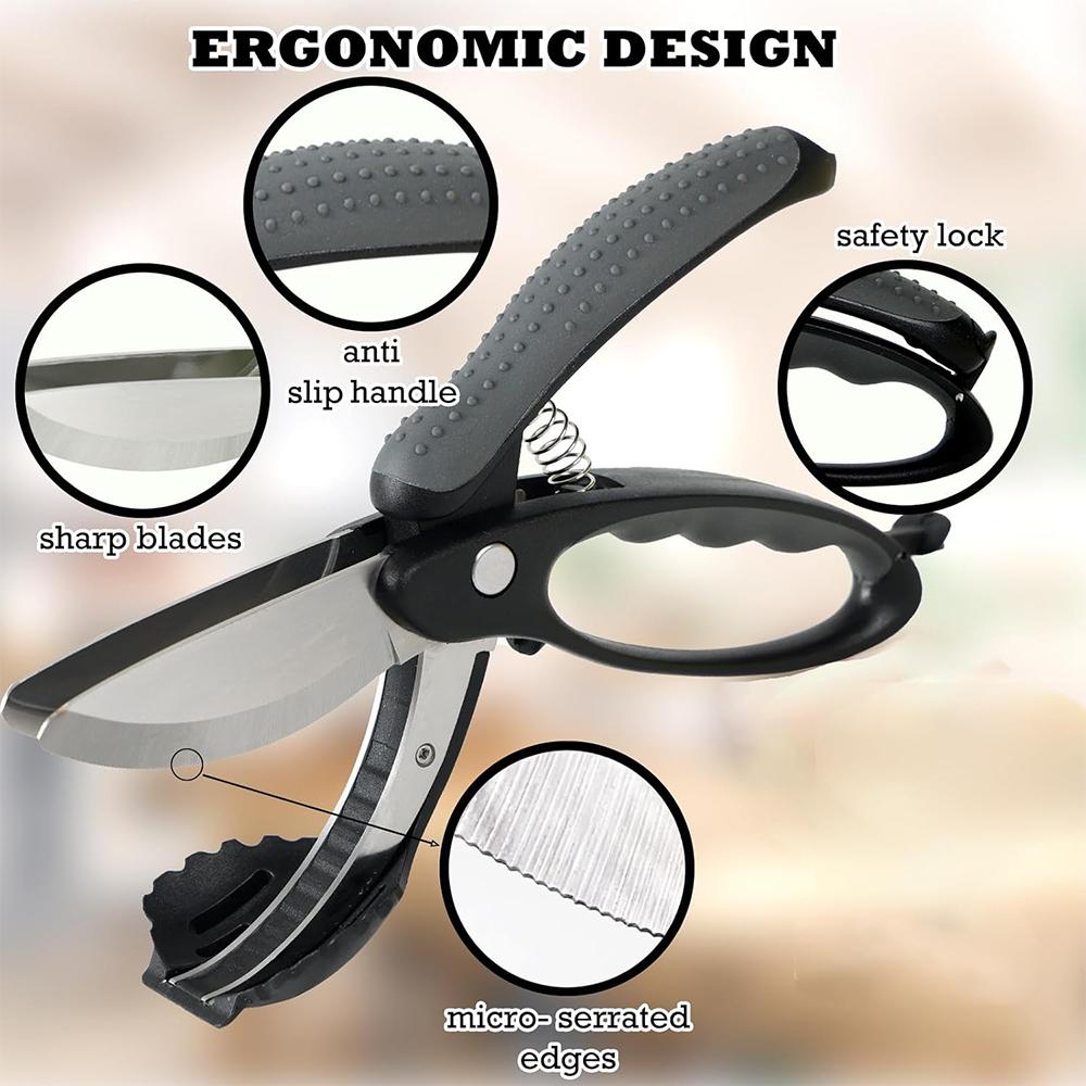 Salad Scissors Upgraded Salad Scissors Tossing and Chopping Salad Chopper Heavy Duty Kitchen Salad Scissors