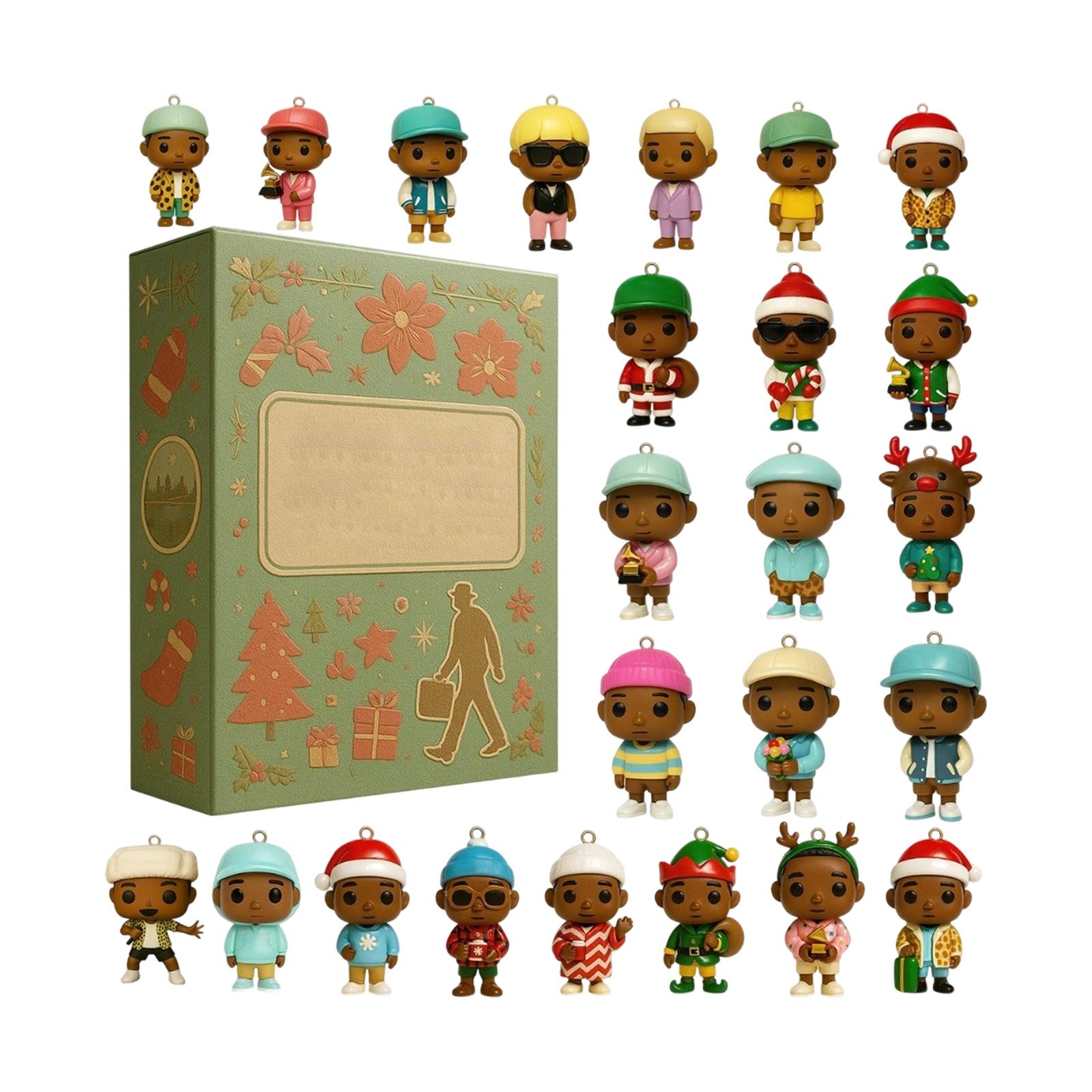 

Різдвяний календар прибуття, Проведіть щасливий різдвяний зворотний відлік разом, 24 акрилові One Size