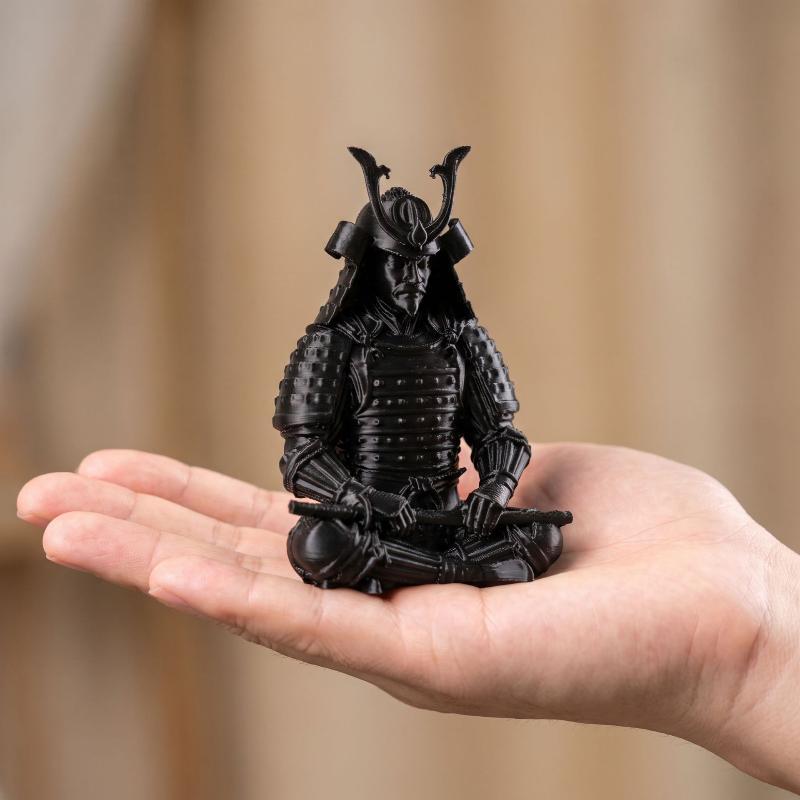 Mini Japanse Samurai Figuur 3D Geprint Zittende Houding Bushido Krijger Beeldje Bureau Ornament Theeblad Studie Plank Decor