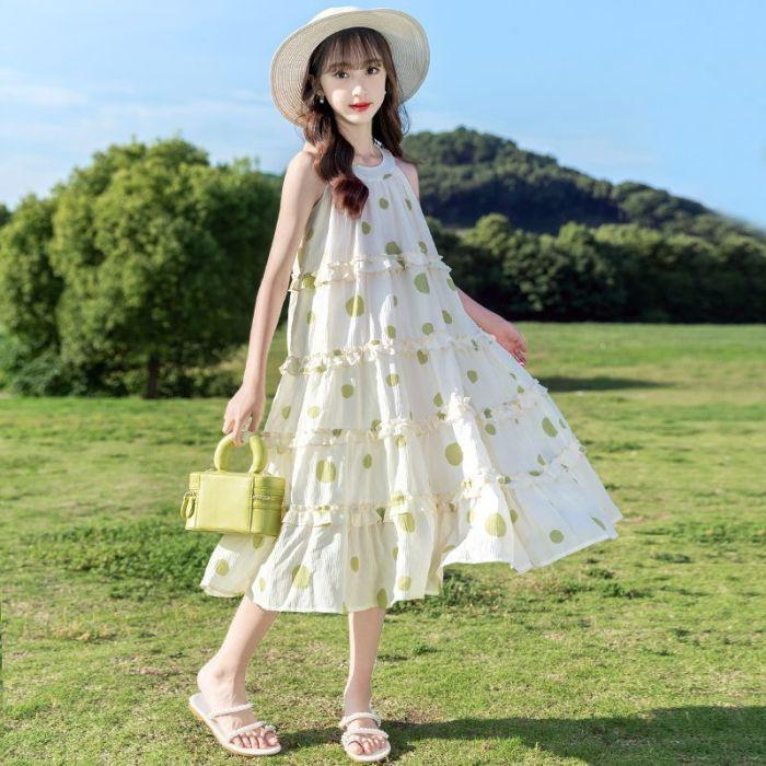 Girls Sleeveless Summer Dress for Big Kids Princess 120
