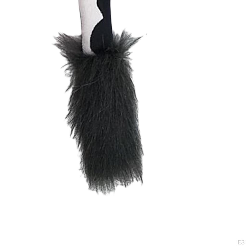 4 Animal Cow Costume Set Headband Nose Bow Tie Tail Hairband Headwear Elastic for Halloween