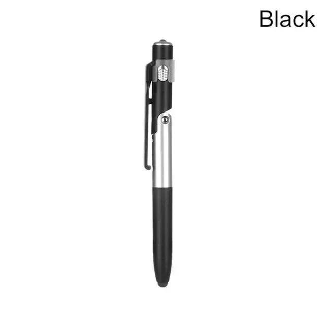 Multifunction Ballpoint Pen with LED Light Fold Phone Holder Night Read Writing Pencil Office School Student Stationery 4 In 1