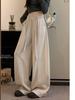 Women's American Style Drawstring High Waist Wide Leg Autumn Pants