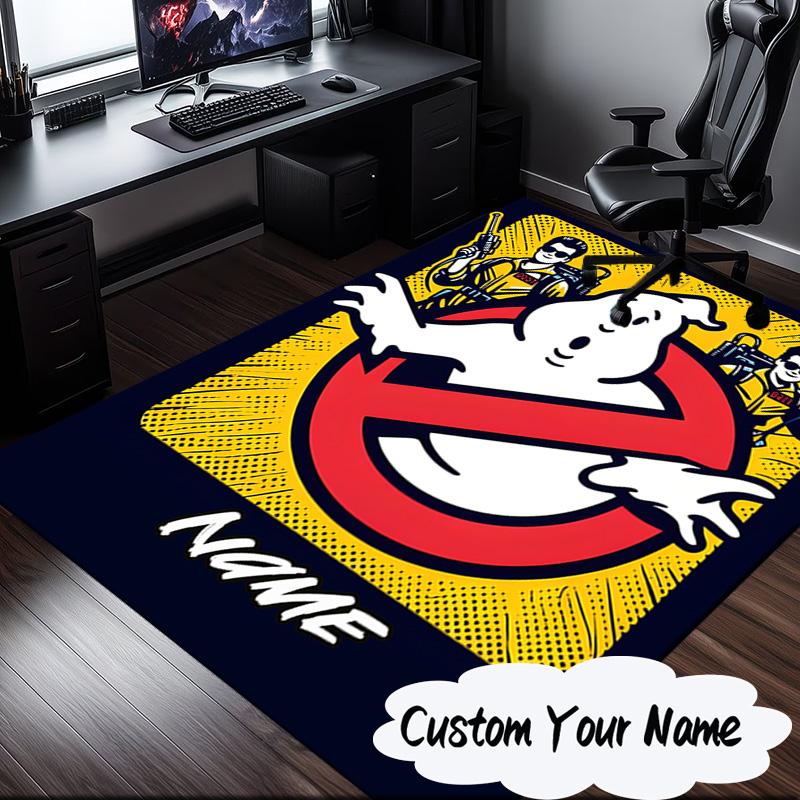 Custom Name Ghost-busters Logo Carpet, Chair Rug,Area Rug for Office Bedroom living rooms bedroom, Doormat decor Christmas fan gifts