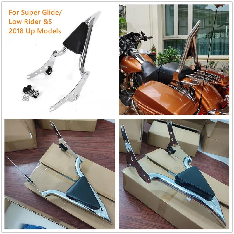 For Harley Softail FXLR FXLRS FLSB Sport Glide Low Rider ST S 2018-2025 Motorcycle Passenger Rear Backrest Sissy Bar