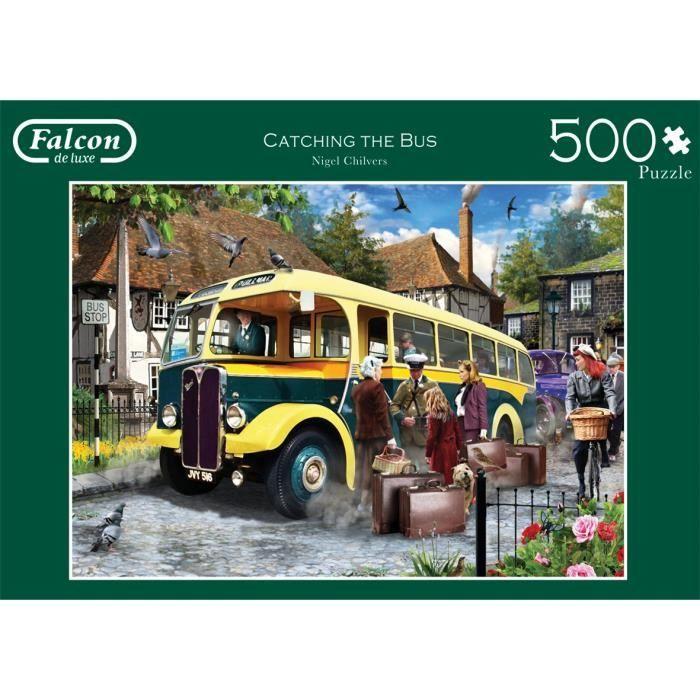 Puzzle 500 Pièces - Falcon - Catching The Bus - Vert - Mixte - A Partir De 12 Ans