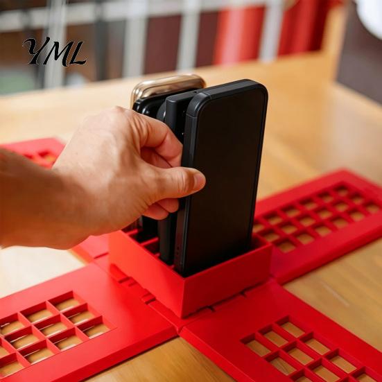 Cell Phone Organizer for Parties British Booth Stand, 3D Printed Holder, Novelty Mobile Storage Box Smartphone Lock?Up Family Gatherings Party