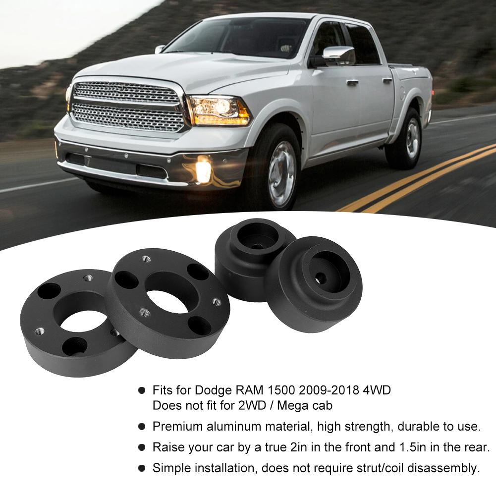 4 buc 2in Față 1.5in Spate Kit de Nivelare Ridicare Șasiu Auto Se Potrivește pentru Dodge RAM 1500 4WD 09 18