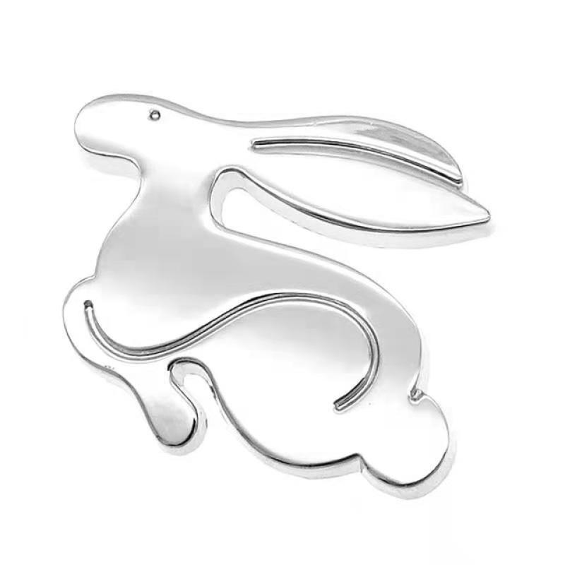 3D Metal Running Rabbit Emblem Car Rear Trunk Badge for Jetta Golf MK4 MK5 Polo R20 Passat Car Accessories