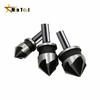 3PCS Hex Countersink Boring Chamfer Drill Bit Set 12/16/19mm 5Flute Woodworking Drill Bit Cutter Metal Drilling Bit Hand Tool