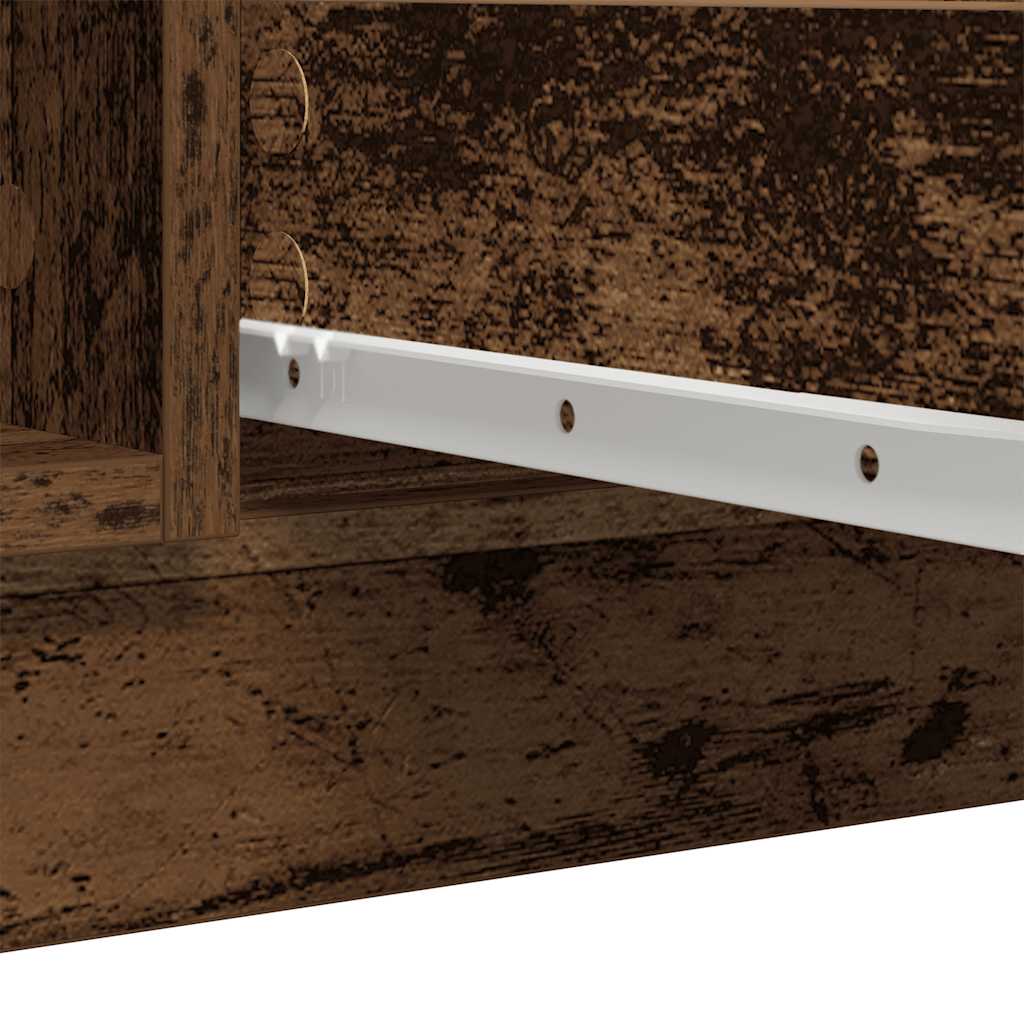 Sideboard with Drawers Rustic Wood Look 100.5 x 35 x 98.5 cm
