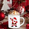 Christmas Snowman Print Party Beer Drink Enamel Mugs Tumblers Creative New Year Gifts Eco Heatable Handle Breakfast Milk Cups