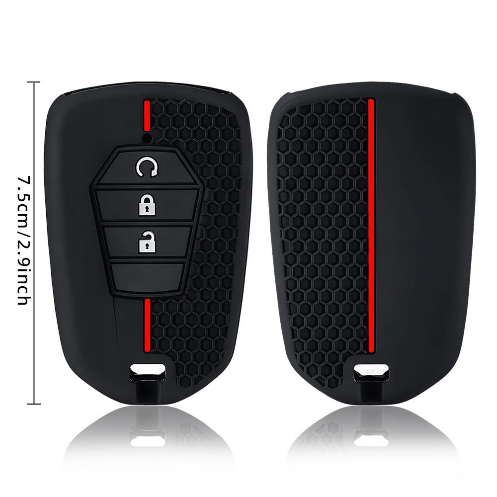 Silicone Car Key Case For Isuzu Dmax D-Max Mux     D-Max Mu-X 3.0 Mux 3 Buttons Key Cover Shell Protector