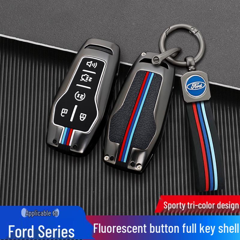2018 Ford Taurus, Mustang, Raptor, F150, Explorer Key Case - Metal Shell with Buckle
