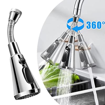360 Grad Drehbarer Wasserhahnaufsatz Küchenarmatur Sprühkopf Wassersparender Filter 3 Wasserausgabemodi Sprühkopf