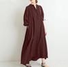 2025 Spring/Summer Women's Loose Plus Size Cotton Linen Shirt Dress & Long Sleeve Over-the-Knee Cardigan