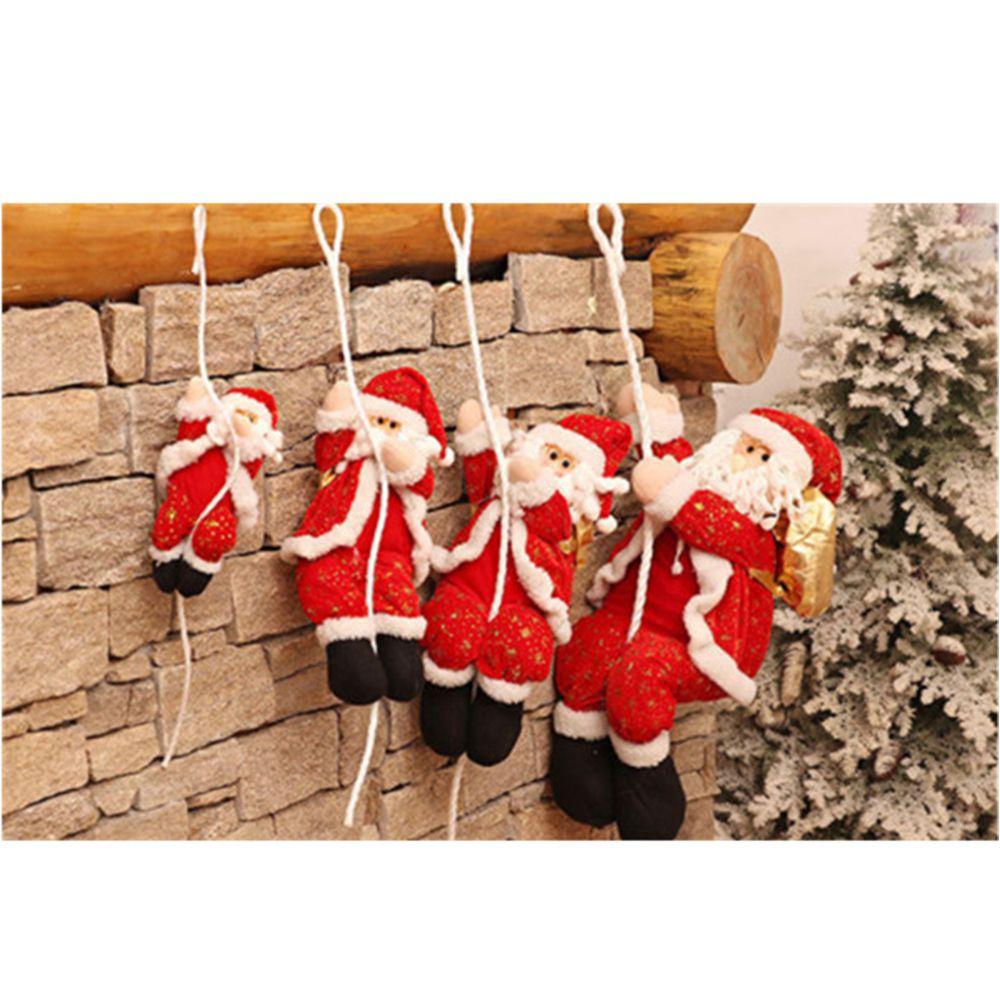 Neues Hängedekor Indoor/Outdoor Weihnachtsmann Weihnachten Ornamente Wand Fenster Hängend Kletterseil Puppe