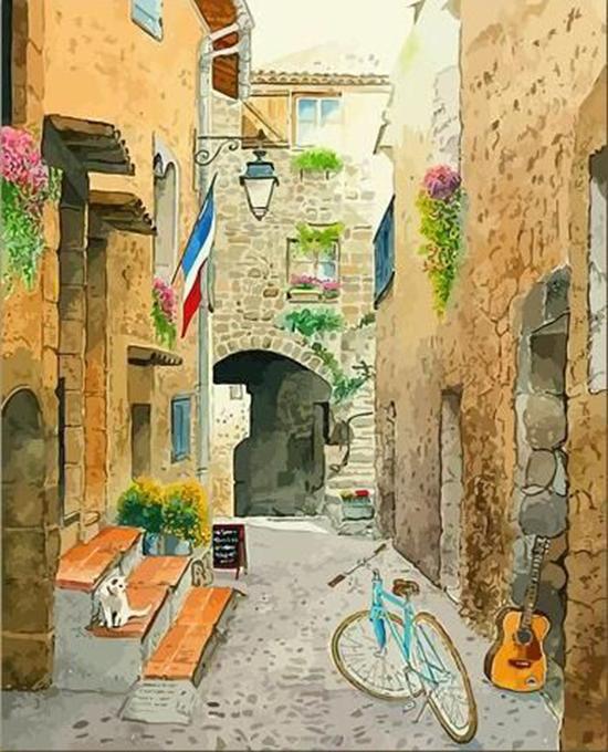 

RUOPOTY картина по номерам городской пейзаж фотографии по номерам город уникальный подарок ручная работа DIY рамка для гостиной 40x50 40x50cm NO Frame