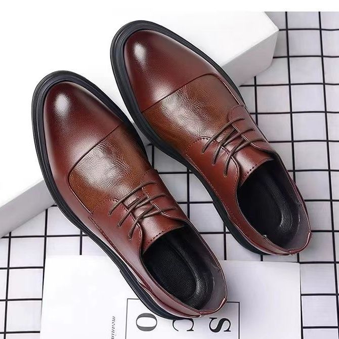 

Chunky Spring Autumn Splicing Social Shoe Male Black Pointed Toe Cowhide Office Low Price Casual Business New Men s Formal Shoes 47