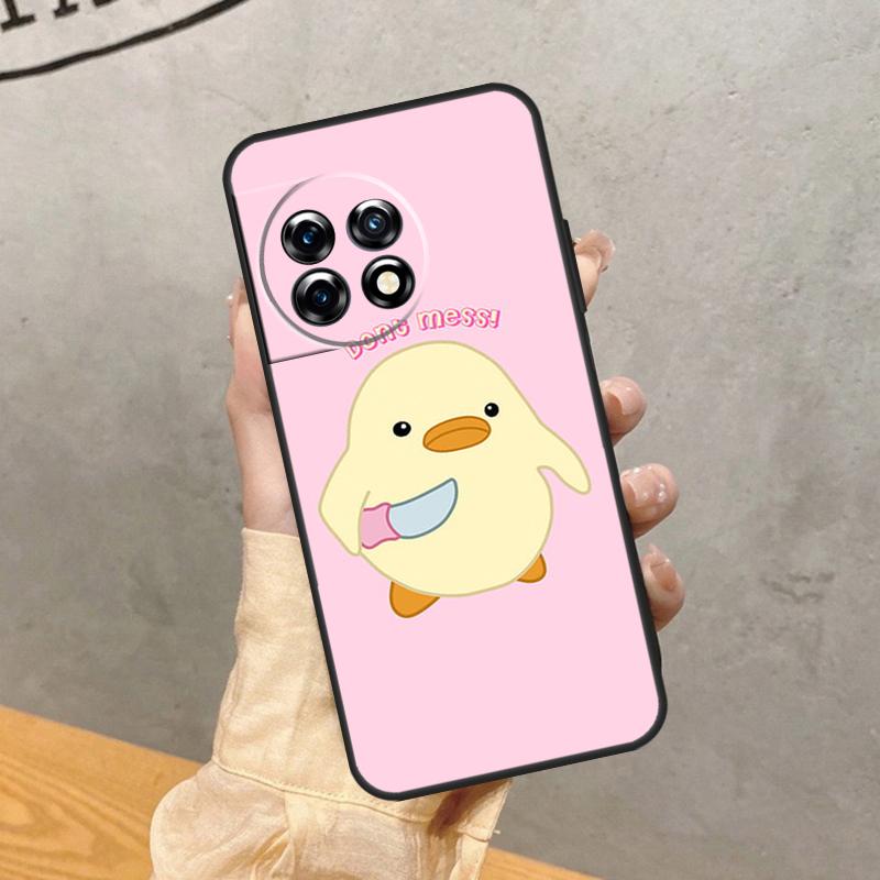 

Cartoon Duck Knife Case For OnePlus 13 13R 13s 12 12R 11 10 10T 8T Nord CE 5 4 2 3 Lite Nord N10 N20 N30 Cover OnePlus Nord 5