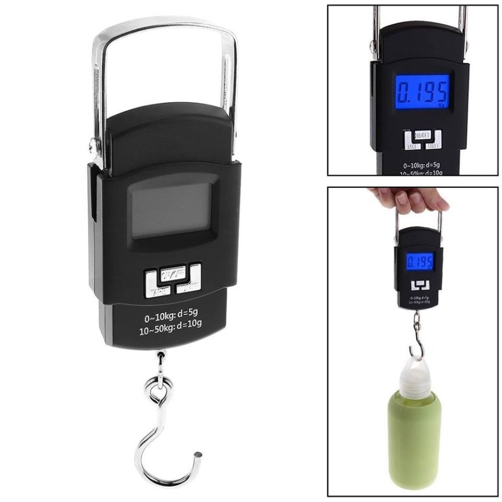 Black Color Electronic Scale 10g Precision Digital Scale Hanging Weighing Scale Travel Weighing