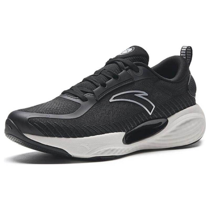 Anta Slip-Resistant Low-Top Running Shoes Men's Black White Sneakers 112335556-6