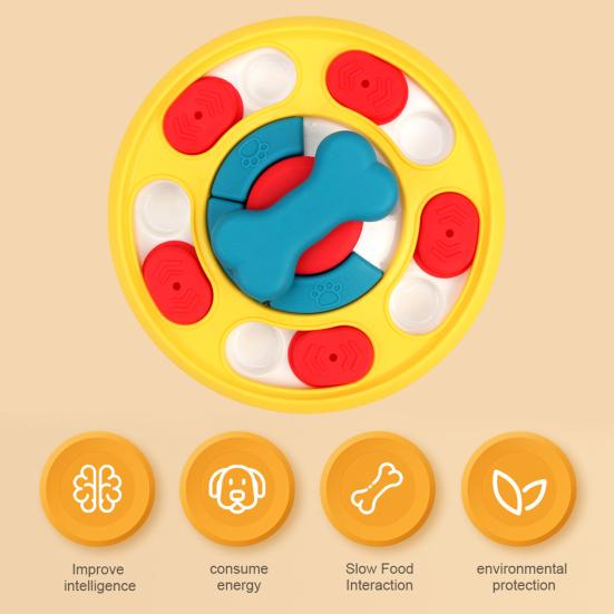 Pet Slow Food Bowl Stable Base Rounded Corners Bright Colors Pet Slow Feeder