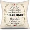 Daughter Hug This Pillow and Know That You Are Loved This Pillow Is A Hug from Me To You Throw Pillow Covers for Daughter from Mom Dad Birthday Gift
