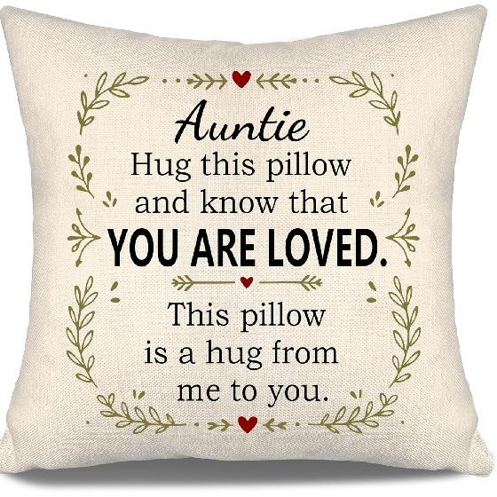 Daughter Hug This Pillow and Know That You Are Loved This Pillow Is A Hug from Me To You Throw Pillow Covers for Daughter from Mom Dad Birthday Gift