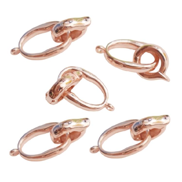 5 Pezzi Chiusure in Rame Forniture per la Creazione di Collane Estensioni Chiusure Pieghevoli Chiusure per Gioielli per Catene da Maglione