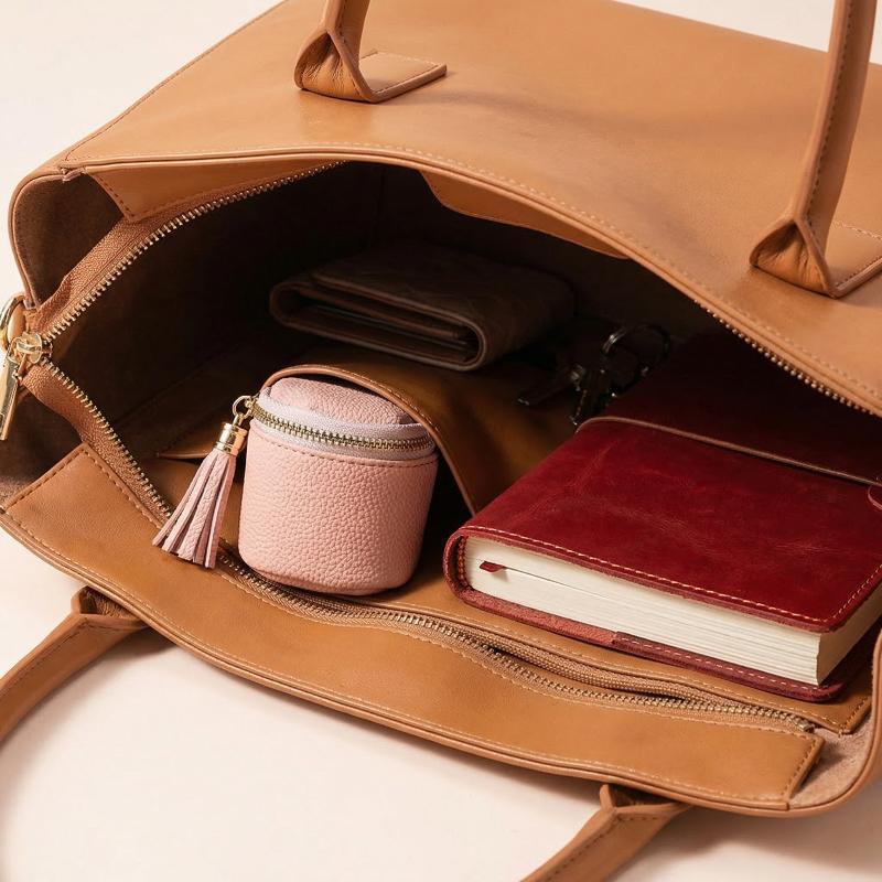 Bolsa de Cosméticos de Couro Vintage Bolsa de Armazenamento de Batom e Moedas Balde de Armazenamento Portátil para Viagem Porta-Moedas Redondo Mini Personalidade
