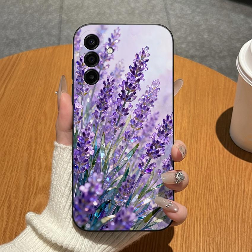For Samsung Galaxy A17 A16 A15 A14 A13 A07 A06 A04 A01 Phone Cases Blue Porcelain Cat Matte Silicone Anti Drop Lightweight Housing For Samsung Bumpers