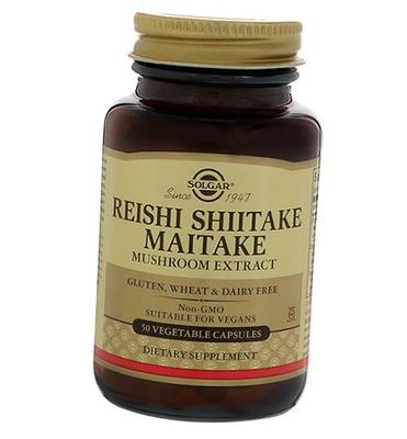 Ciuperci Reishi, Shitake și Mitake, Extract de ciuperci Reishi Shiitake Maitake, 50 capsule vegetale (71313029)