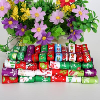 Grosgrain Ribbon Printing Polka Hair Bow Party Christmas Wedding Decoration DIY Sewing Fabric