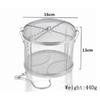 Big Stainless Steel Fine Mesh Strainer Gravy Soup Taste Spice Box Basket Brine Hot Pot Slag Separation Colander Strainers Basket