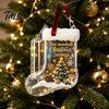 Personalized Cash Gift Holder Christmas Stocking Money Holder, Clear Clip Ornament for Tree Festive Box Hanging Decor, Transparent Bill Display