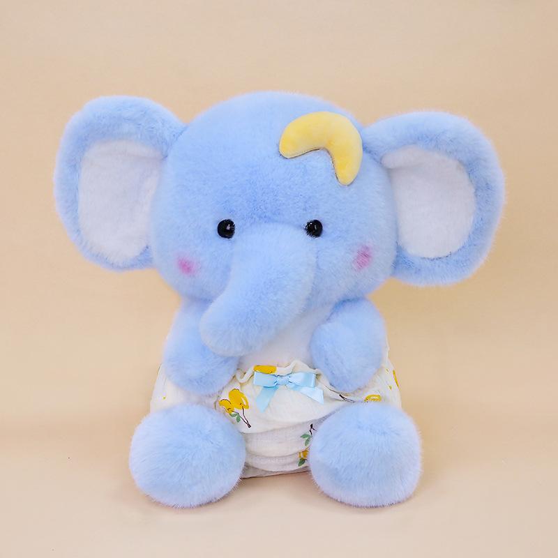 

New baby elephant plush toy doll elephant company soothing pillow doll children s birthday gift 22Cm