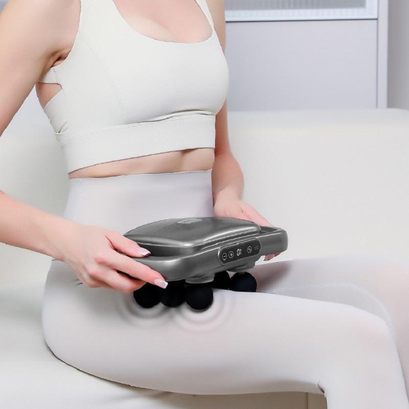 Electric Six Heads Fascia Gun Muscle Relaxation Massager for Neck And Cervical Spine Relief - Massage Instrument Full body massa