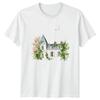 Watercolor House Landmarks Mens T-Shirt Womens Tee Graphic Unisex