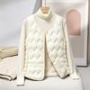 Down cotton vest women's autumn velvet light lamb down inner wear vest warm vest short V-neck sleeveless jacket