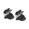Realistic Faux Furs Rabbit Figurine Plush Rabbit Stuffe Animal Toy,Home Office Car Decors Collectible Gift Rabbit Statue