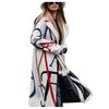 In Stock! 2026 Women's Plus Size Printed Trench Coat - Loose Fit, Lapel Design for Autumn/Winter