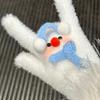 Niedlicher Babyrobben-Schal Schneemann Plüschhandschuhe Winter Warm Kälteabweisende Handschuhe Fünffinger-Mode Trendige Handschuhe Mädchenhafte Weihnachtsgeschenke