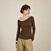 Waiwaiaiem Yy_Panelled Collar Sleeved Top_2Color