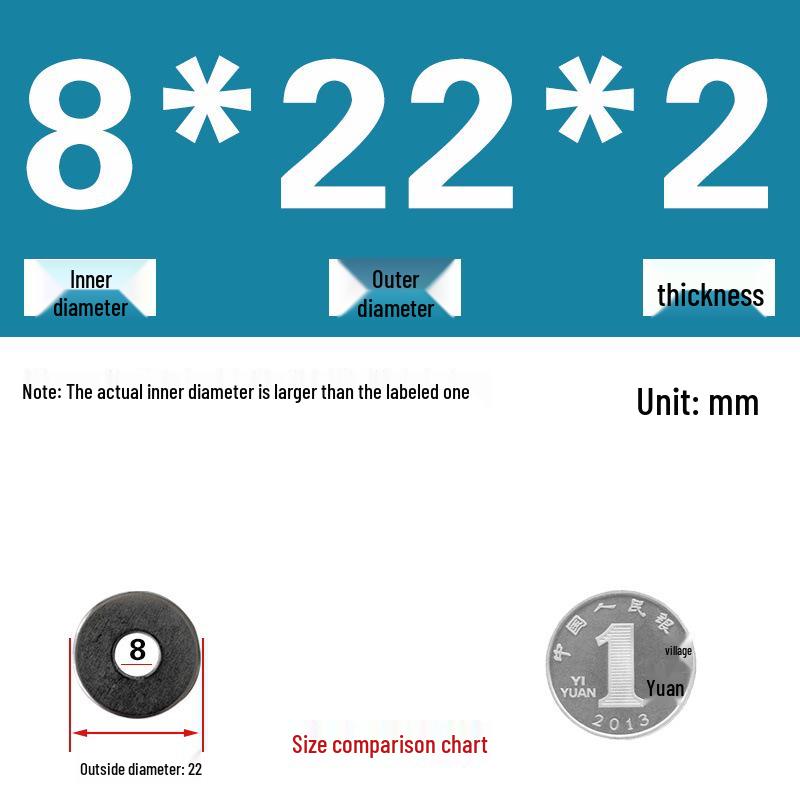 Galvanized Metal Flat Washer - Thin, Thickened, Enlarged Edge, Round, Sizes M3 to M10