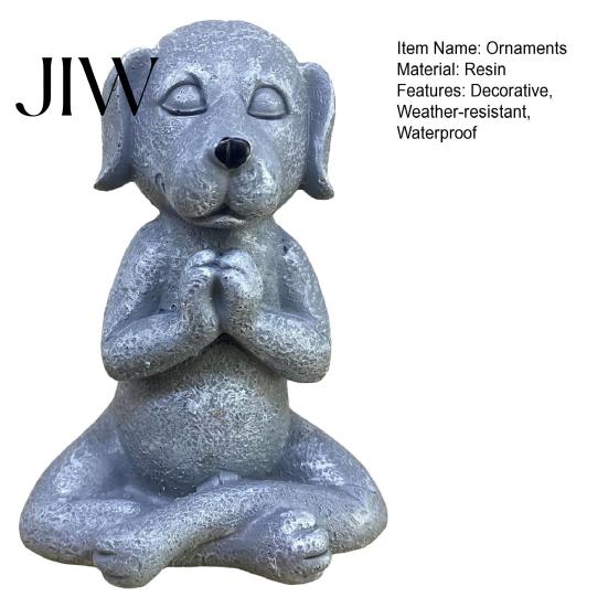 Cute Garden Sculpture for Landscaping Meditation Animal Figurine Ornament, Resin Zen Statue, Stress Relief Sitting Weather Resistant Yard Ornament
