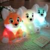 Jucărie de pluș vulpe fosforescentă cu lumină LED Animal de pluș moale Lumini de noapte drăguțe pentru decor camera copiilor Cadou de Crăciun pentru copil
