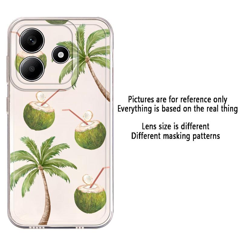 Simple Coconut Case for Xiaomi Redmi Note 14 Pro Plus 13C 12S 12 11S 10S A4 Note 13 9 10 11 14C Soft Phone Cover
