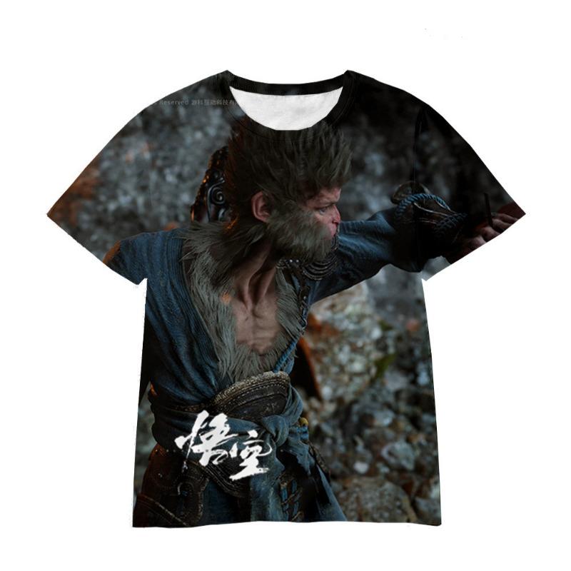 Wukong Cartoon Game 3D Digital Printed Loose Casual T-shirt